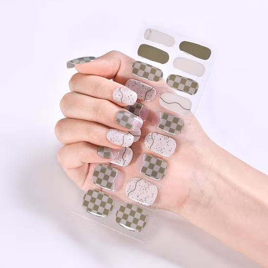 Gel Real 100% 3D Permanente Envoltório de Unhas Tiras de Polonês UV Kawai Gel Warps Semi Curado Adesivo de Unha