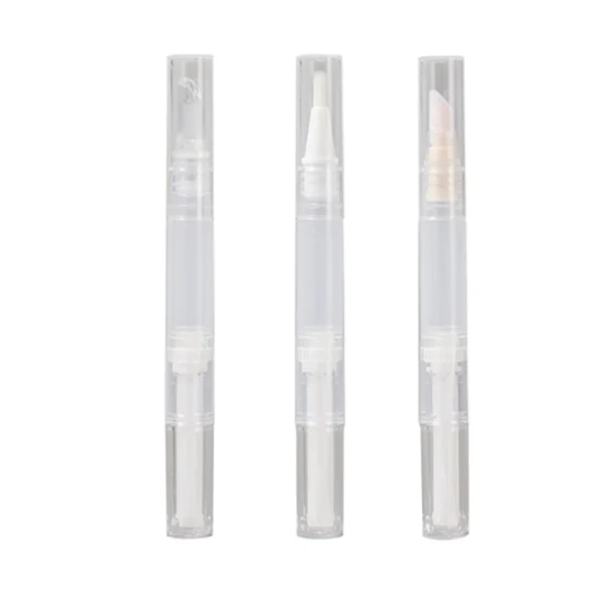 Vazio 2ml 3ml 4ml 5ml tubo de brilho labial recipiente óleo de cutícula esmalte acessórios de maquiagem caneta torção com pincel